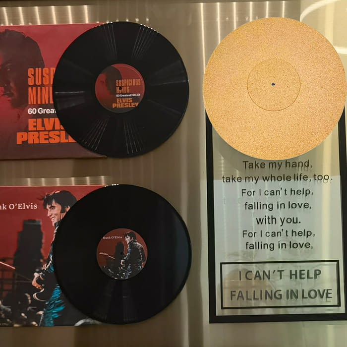 Custom Good Quality 100 Cork Turntable Slipmats For Vinyl Records